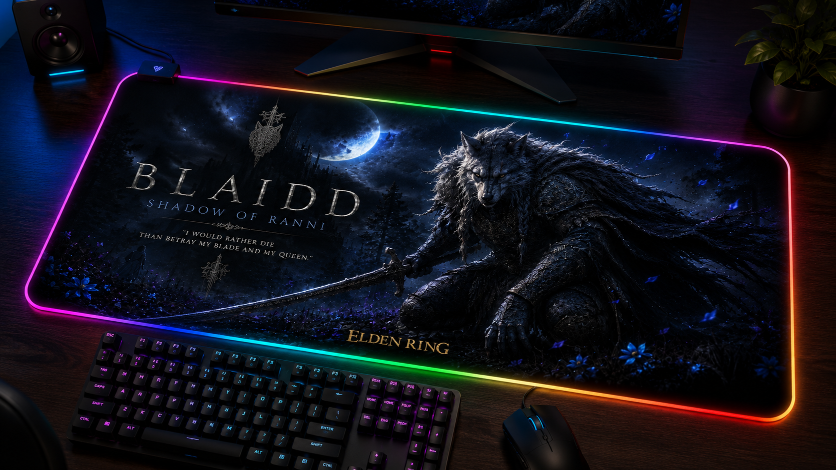 Elden Ring Inspired XXL Gaming Mouse Pad 06 LED