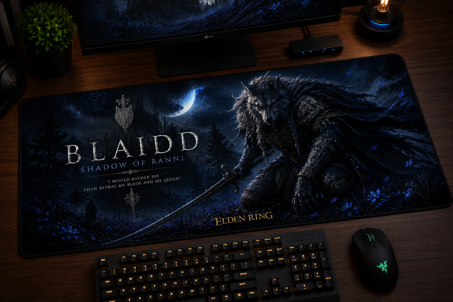 Elden Ring Inspired XXL Gaming Mouse Pad 06 Non-LED