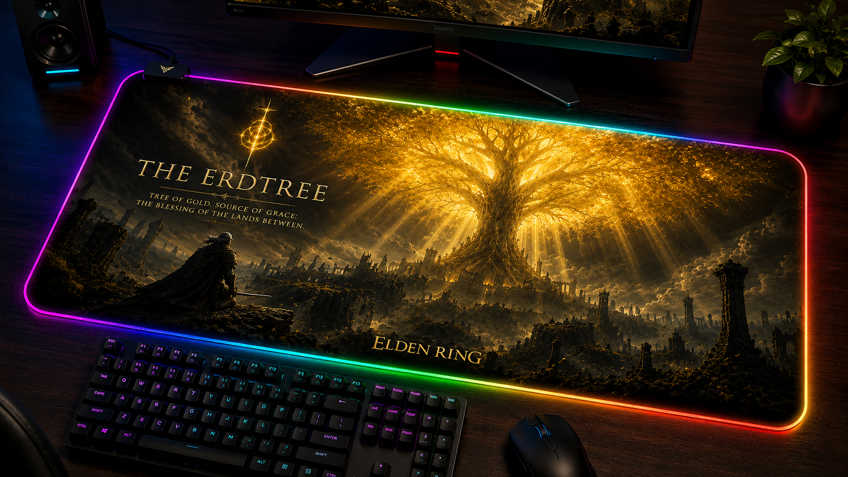 Elden Ring Inspired XXL Gaming Mouse Pad 07 LED