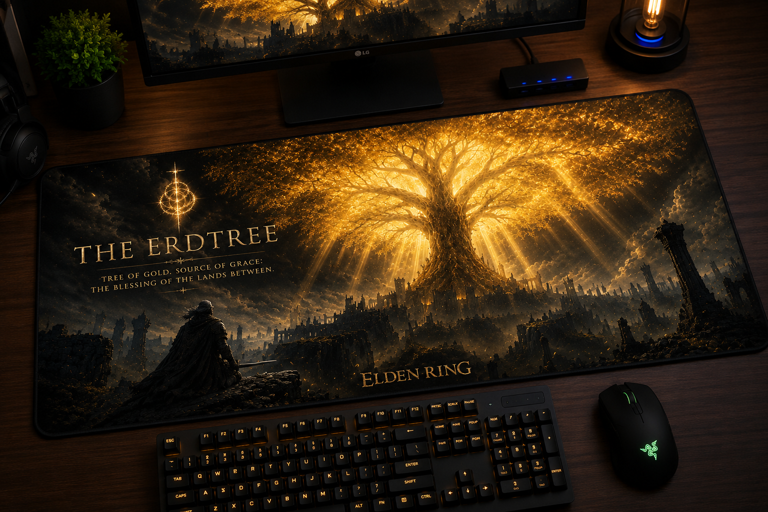 Elden Ring Inspired XXL Gaming Mouse Pad 07 Non-LED