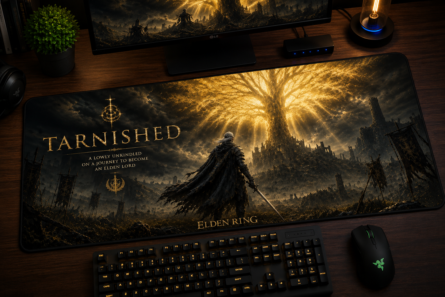 Elden Ring Inspired XXL Gaming Mouse Pad 08 Non-LED