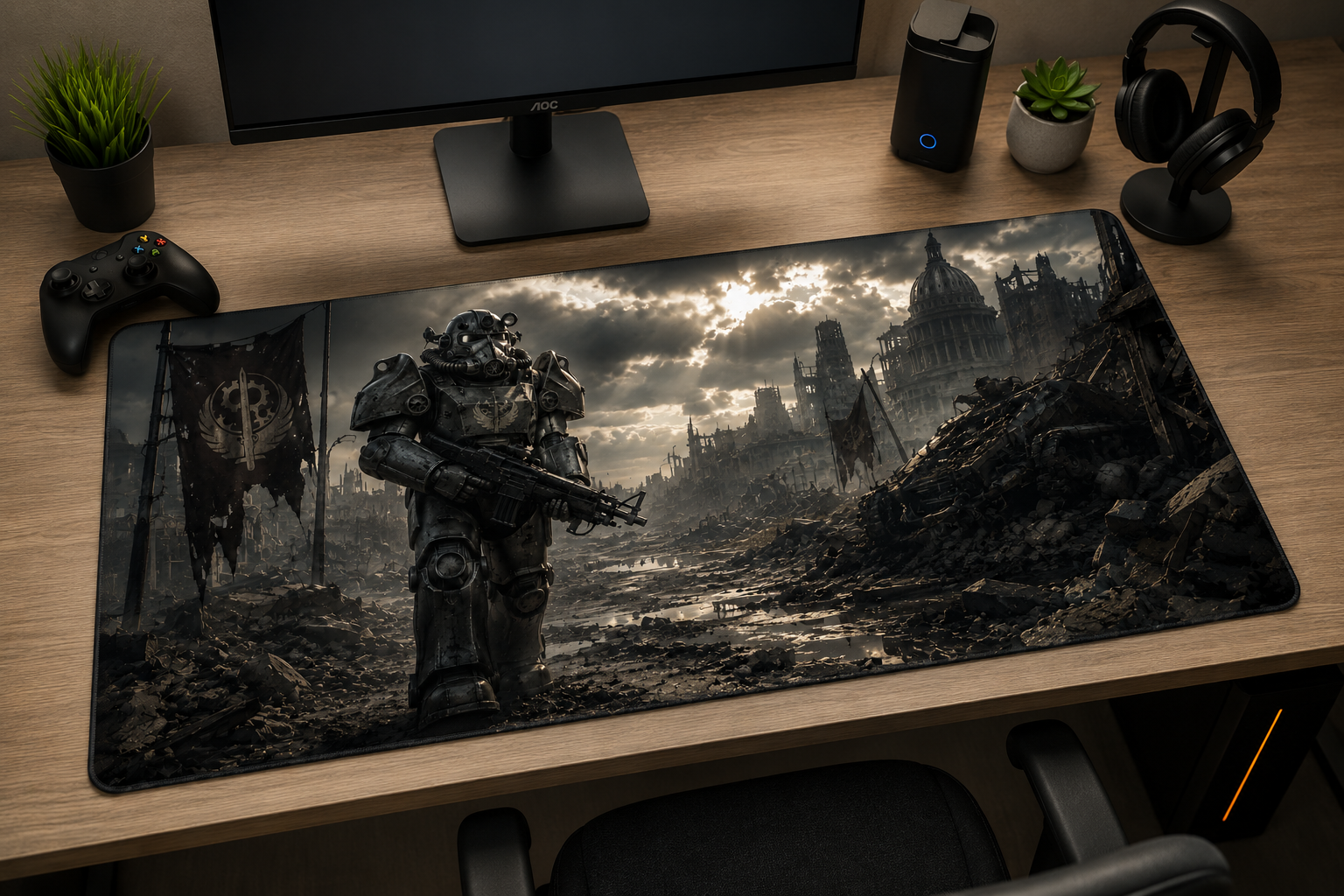 Fallout inspired XXL gaming mouse pad 03 Non-LED