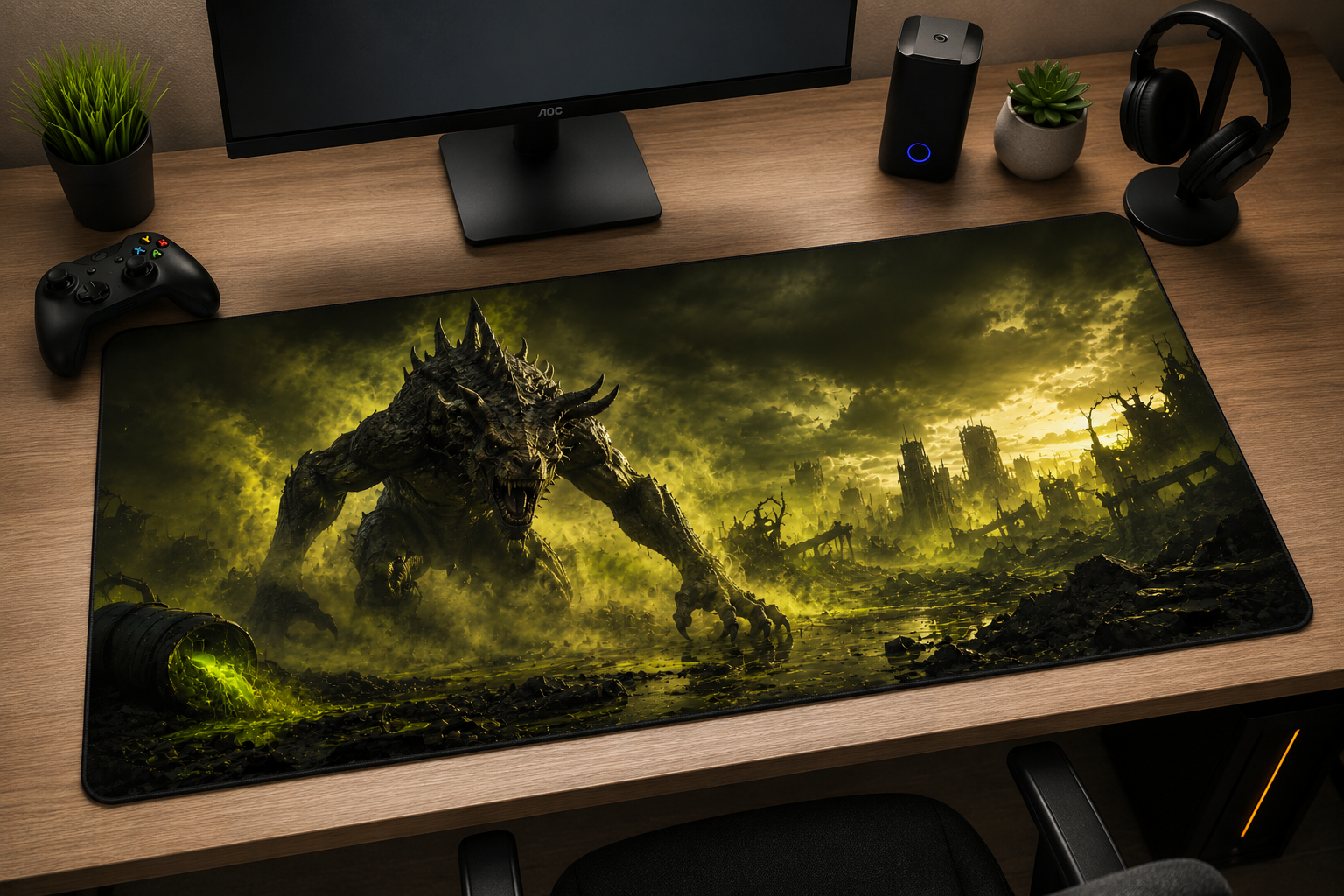 Fallout inspired XXL gaming mouse pad 05 Non-LED