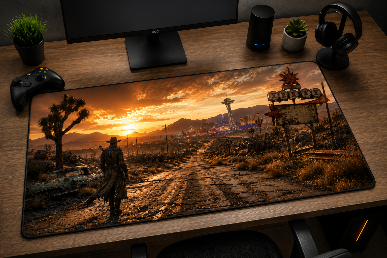 Fallout inspired XXL gaming mouse pad 09 Non-LED
