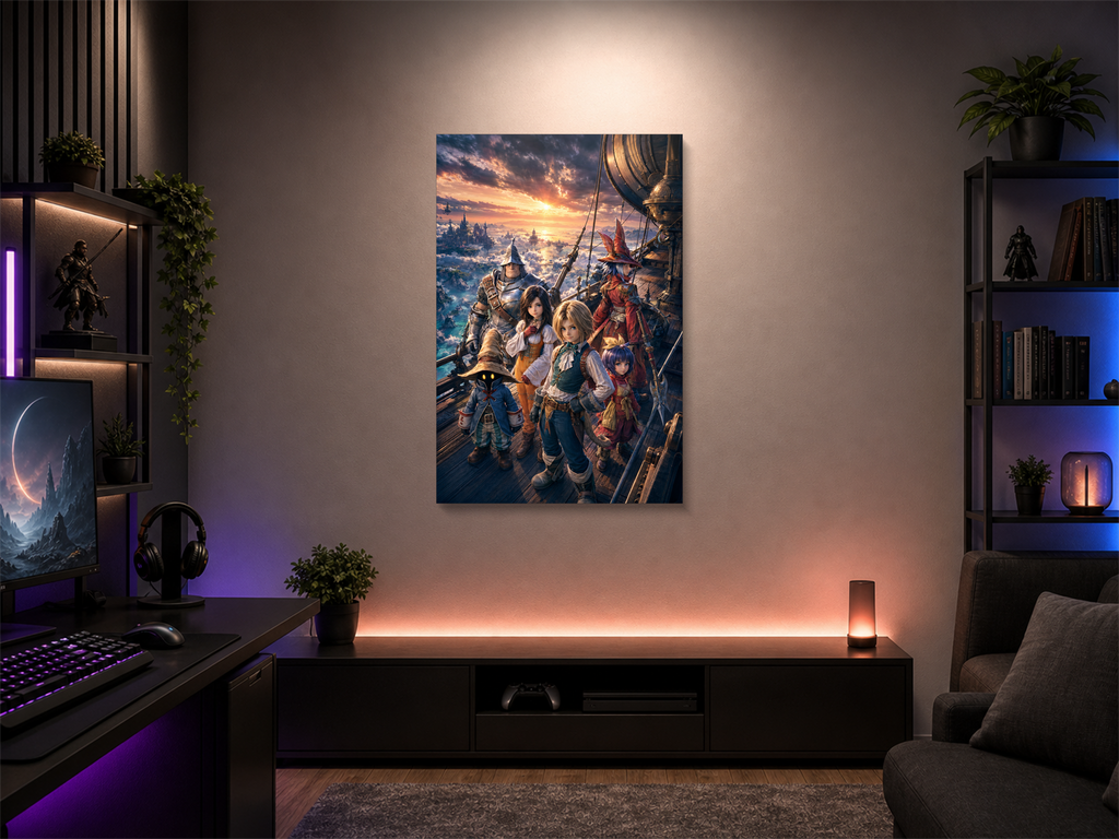 Final Fantasy IX canvas poster wall mockup 03