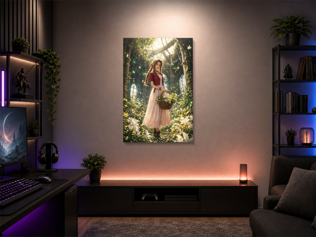 Final Fantasy VII inspired canvas poster room mockup 04
