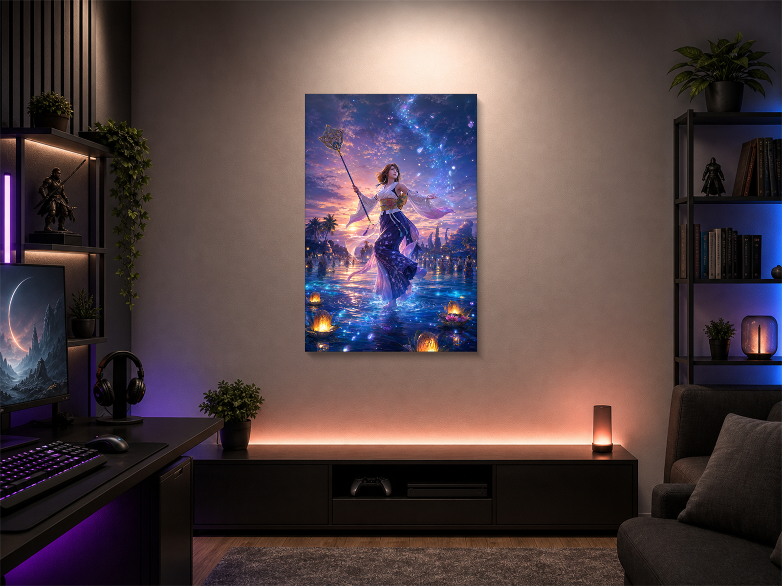 Final Fantasy X canvas poster wall mockup 02