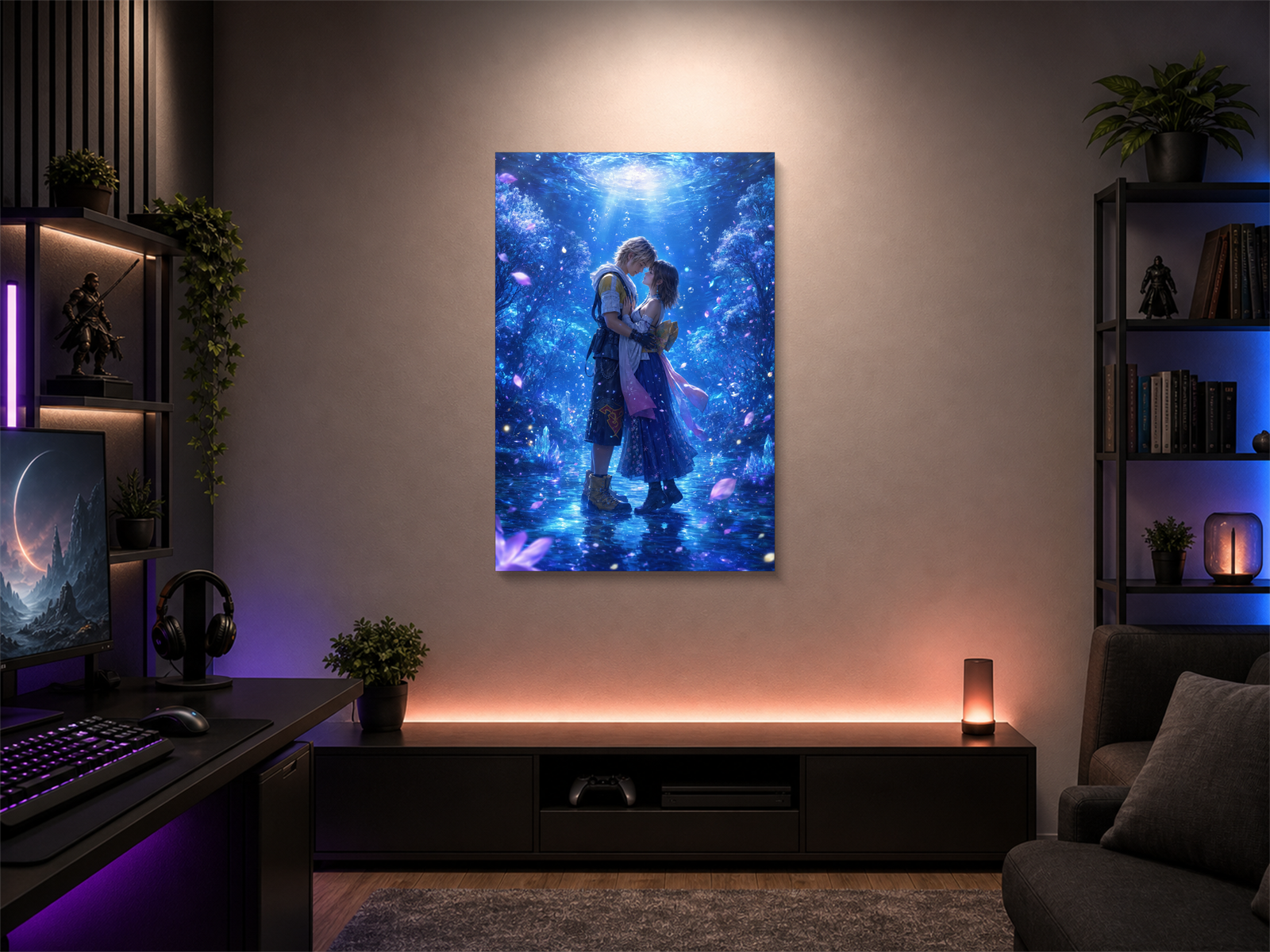 Final Fantasy X canvas poster wall mockup 03