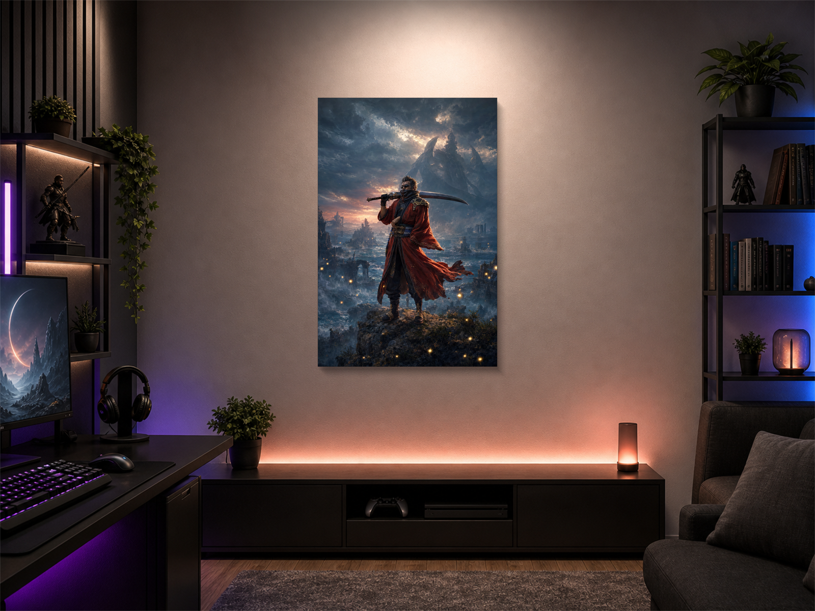 Final Fantasy X canvas poster wall mockup 04