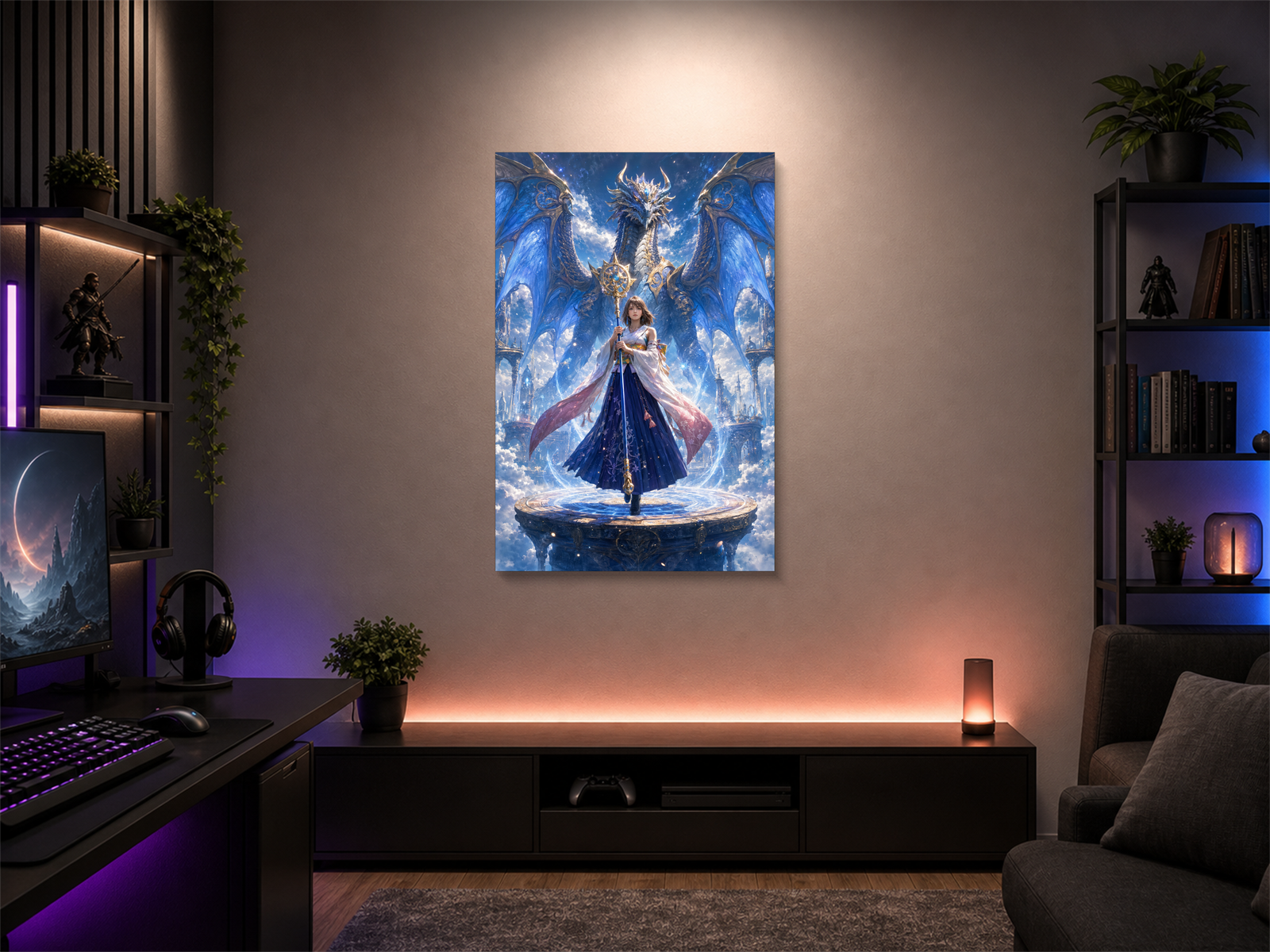 Final Fantasy X canvas poster wall mockup 05