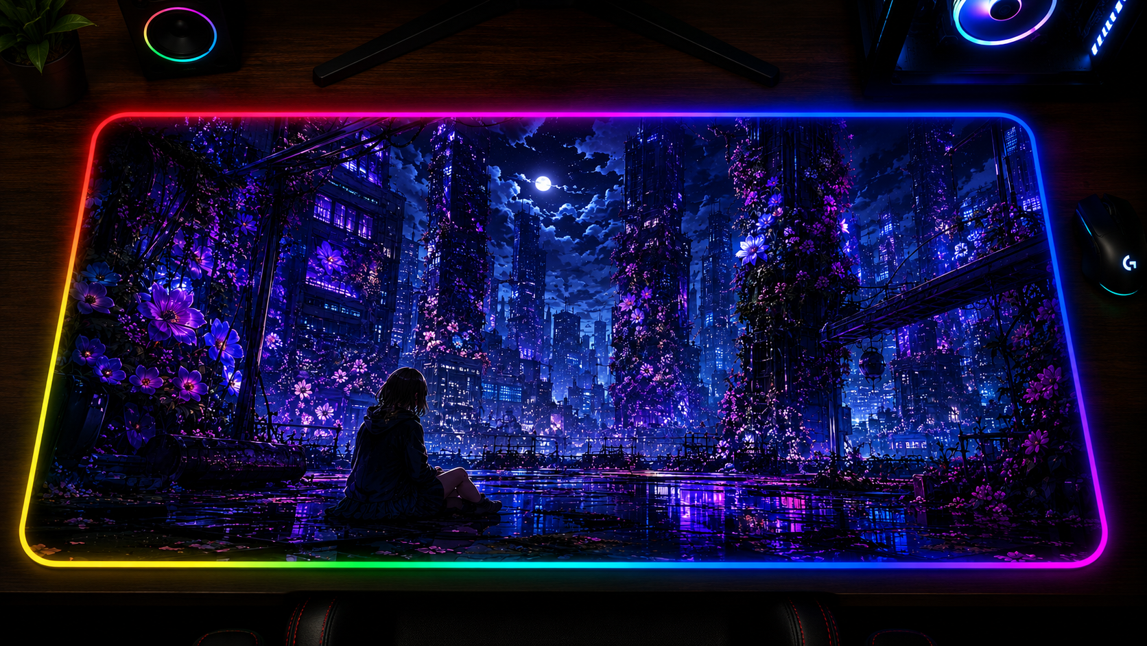 Fool Night Inspired XXL Gaming Mouse Pad 01 LED