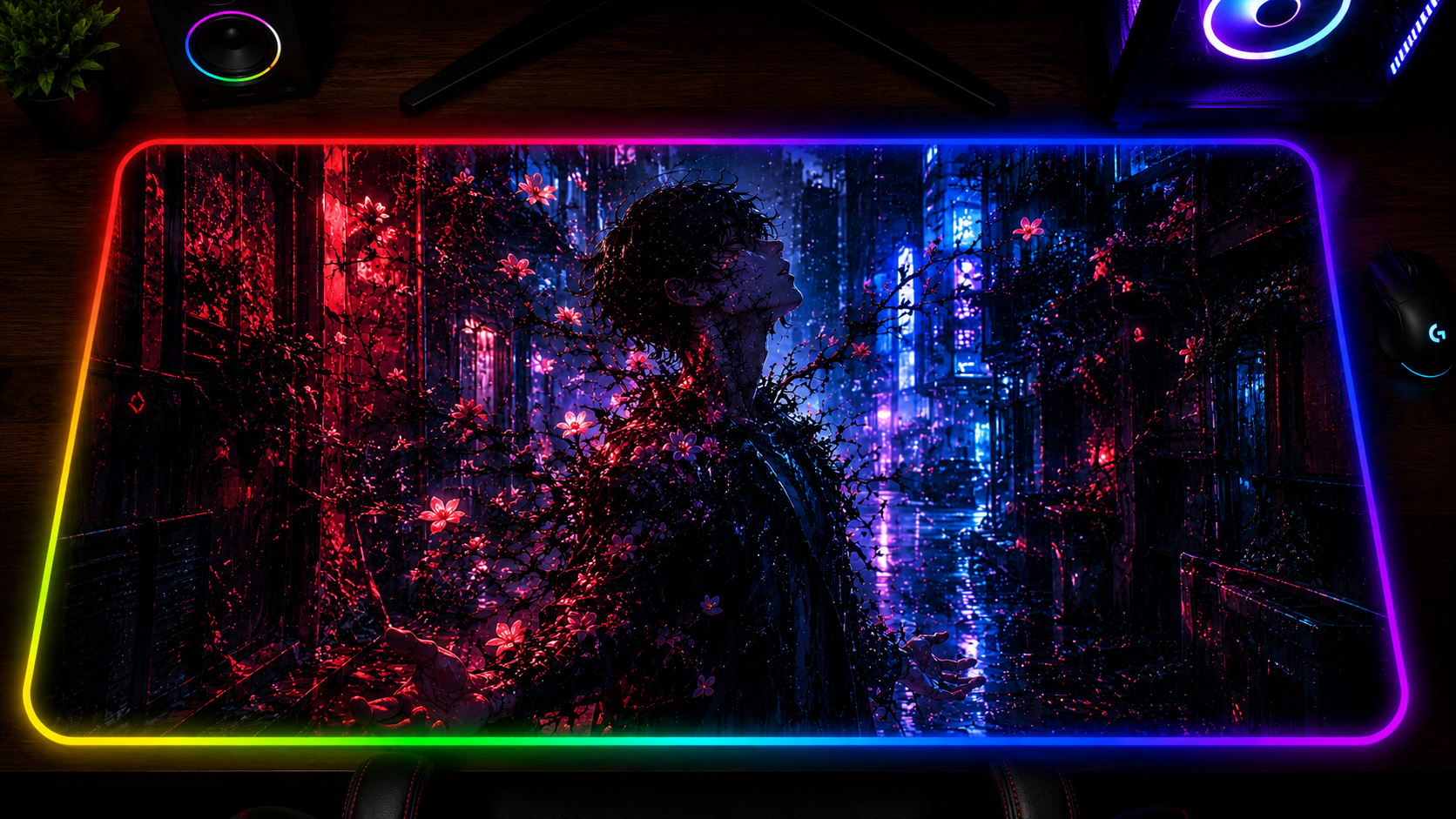 Fool Night Inspired XXL Gaming Mouse Pad 05 LED
