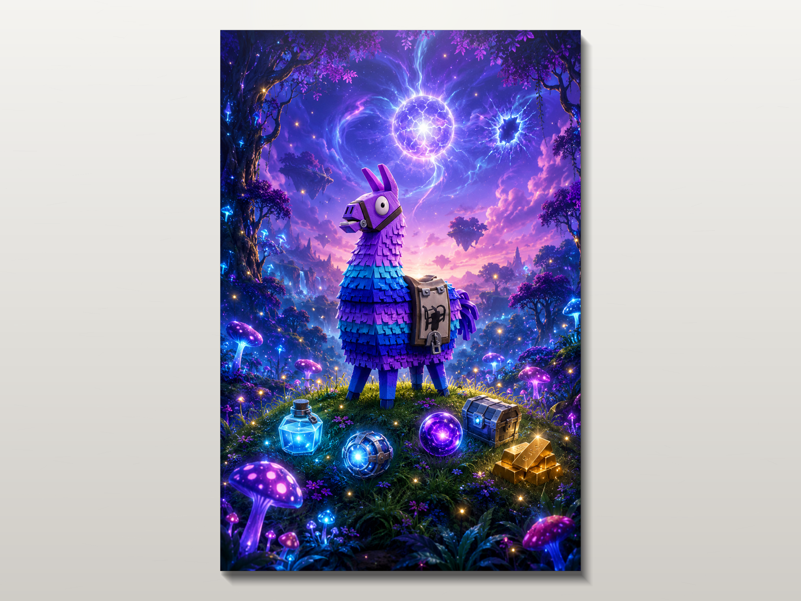 Fortnite inspired canvas poster 01 close wall preview
