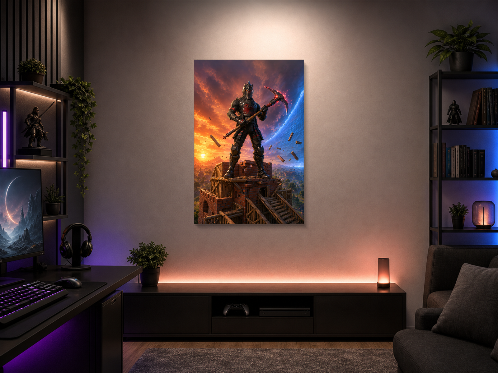 Fortnite inspired canvas poster 04 room mockup