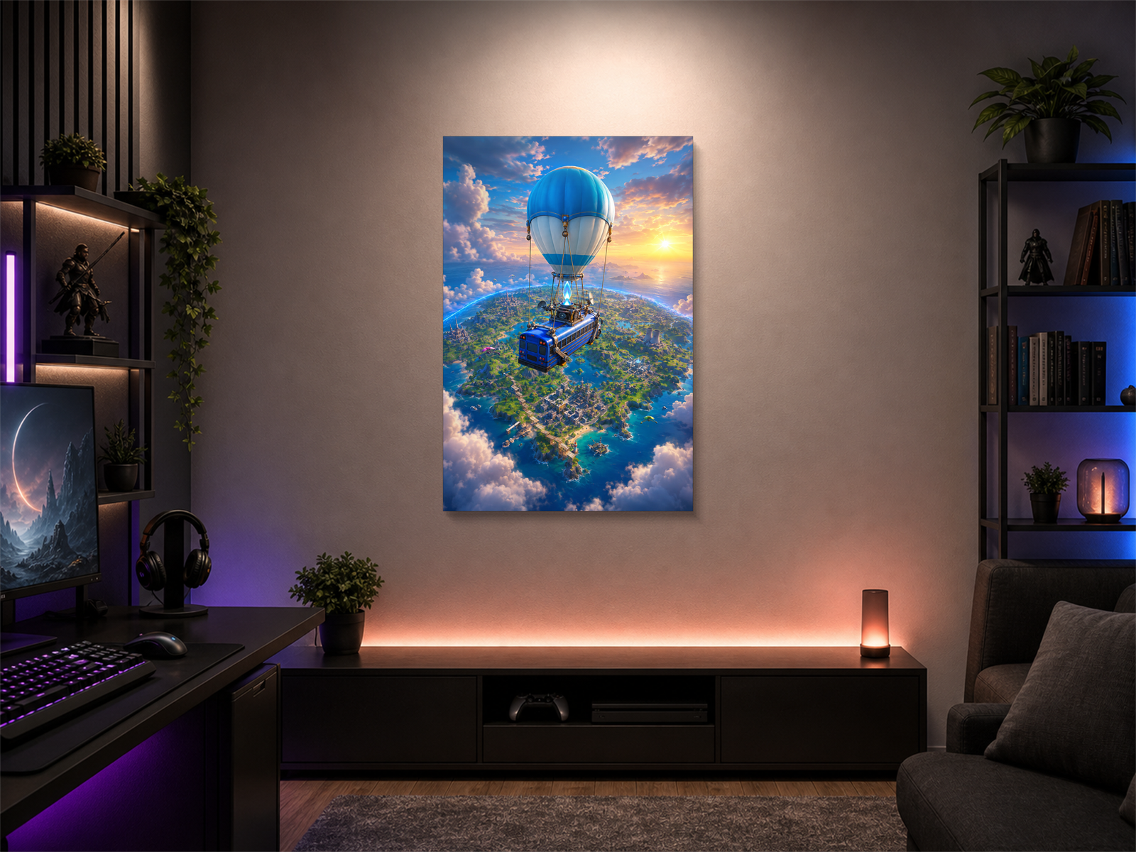 Fortnite inspired canvas poster 05 room mockup