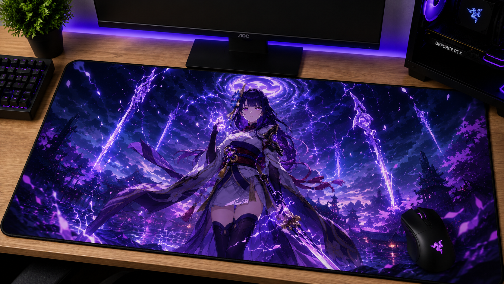 Genshin Impact Inspired XXL Gaming Mouse Pad 02 - Non-LED
