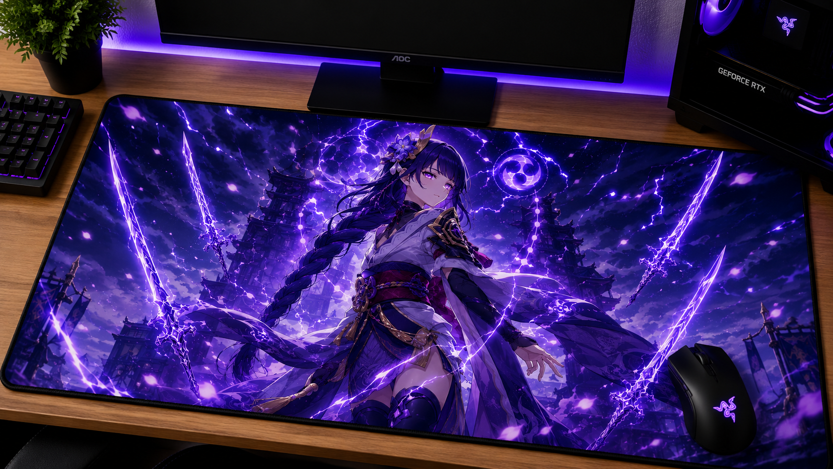Genshin Impact Inspired XXL Gaming Mouse Pad 03 - Non-LED