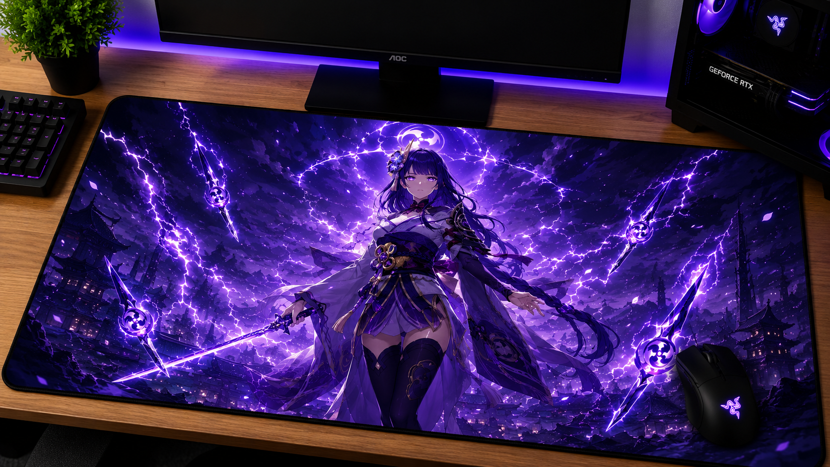 Genshin Impact Inspired XXL Gaming Mouse Pad 04 - Non-LED