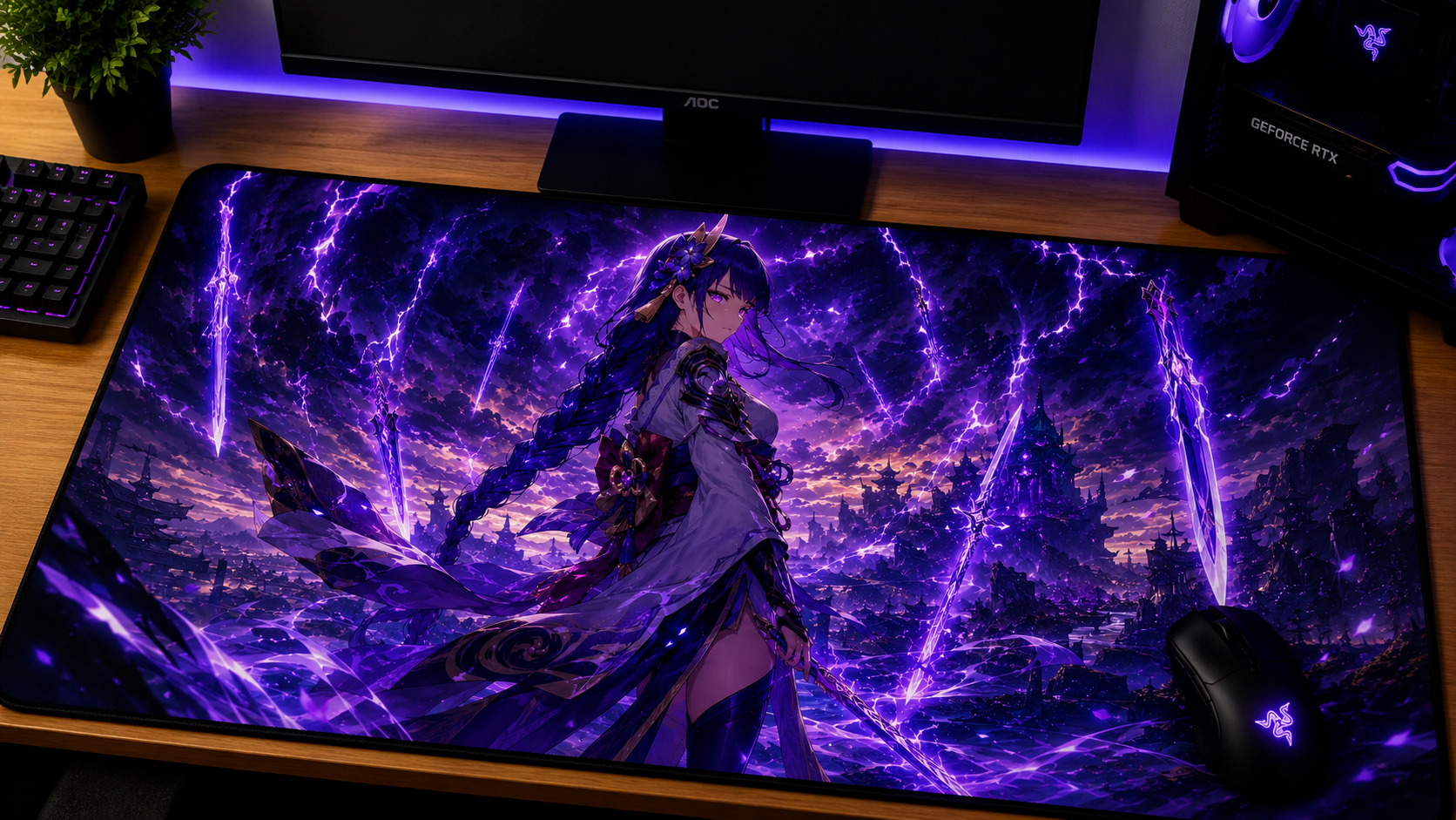 Genshin Impact Inspired XXL Gaming Mouse Pad 09 - Non-LED