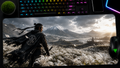 Ghost of Tsushima inspired XXL gaming mouse pad 06 Non-LED