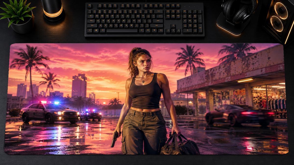 GTA VI Inspired XXL Gaming Mouse Pad 02