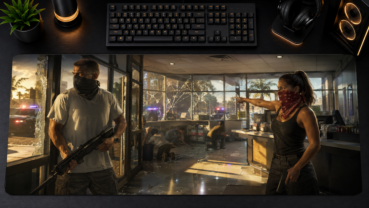 GTA VI Inspired XXL Gaming Mouse Pad 04
