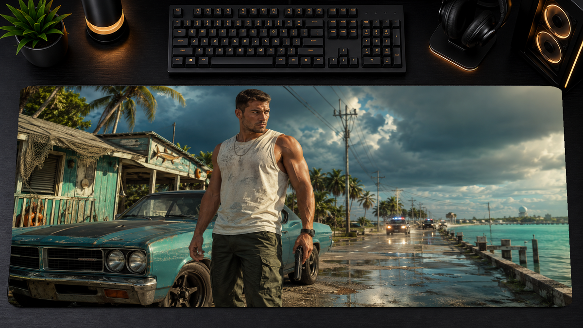 GTA VI Inspired XXL Gaming Mouse Pad 05