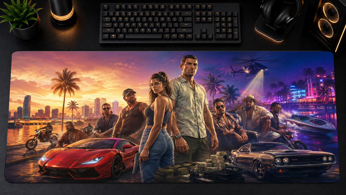 GTA VI Inspired XXL Gaming Mouse Pad 10