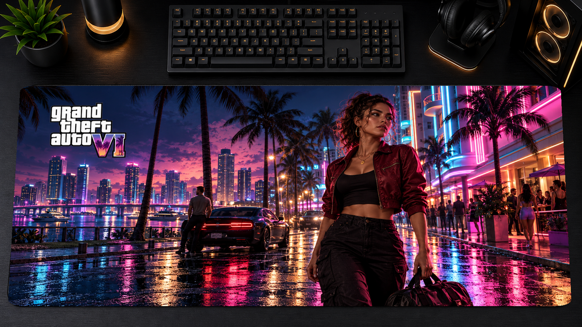 GTA VI Inspired XXL Gaming Mouse Pad 11