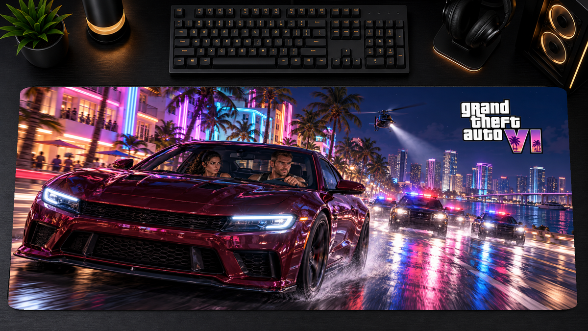 GTA VI Inspired XXL Gaming Mouse Pad 12