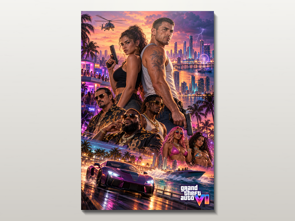 GTA VI Inspired Canvas Poster 02