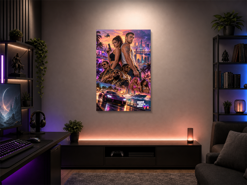 GTA VI Inspired Canvas Poster 02