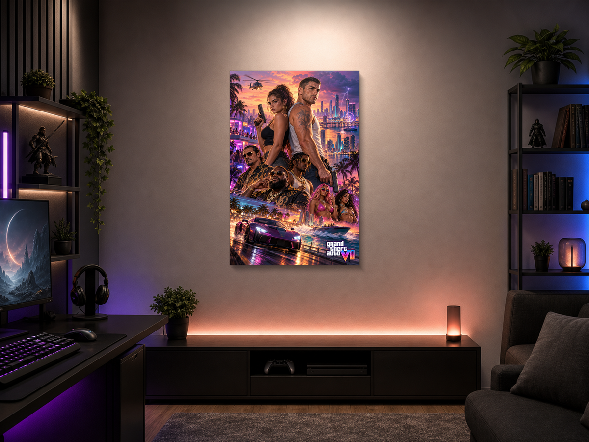 GTA VI Inspired Canvas Poster 02