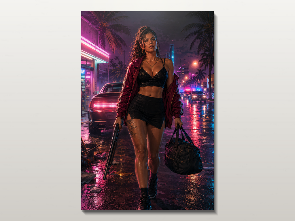 GTA VI Inspired Canvas Poster 04