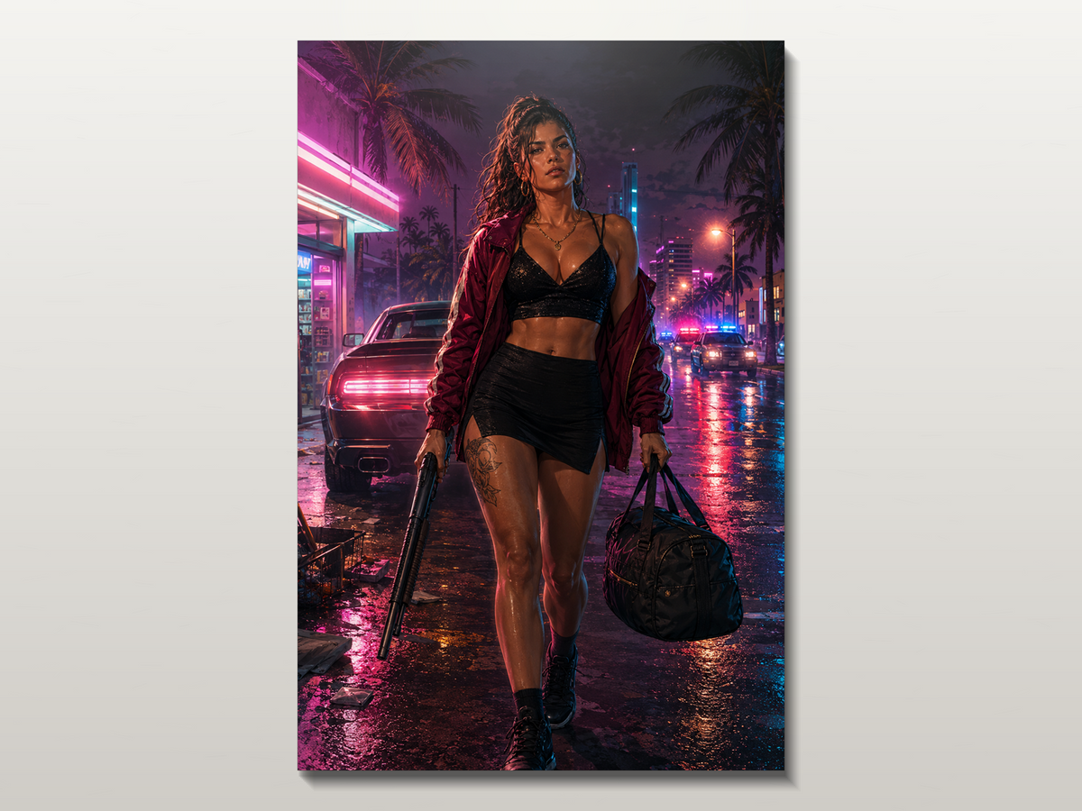GTA VI Inspired Canvas Poster 04