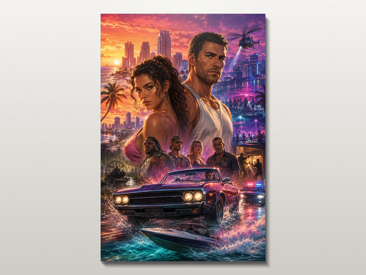 GTA VI Inspired Canvas Poster 06