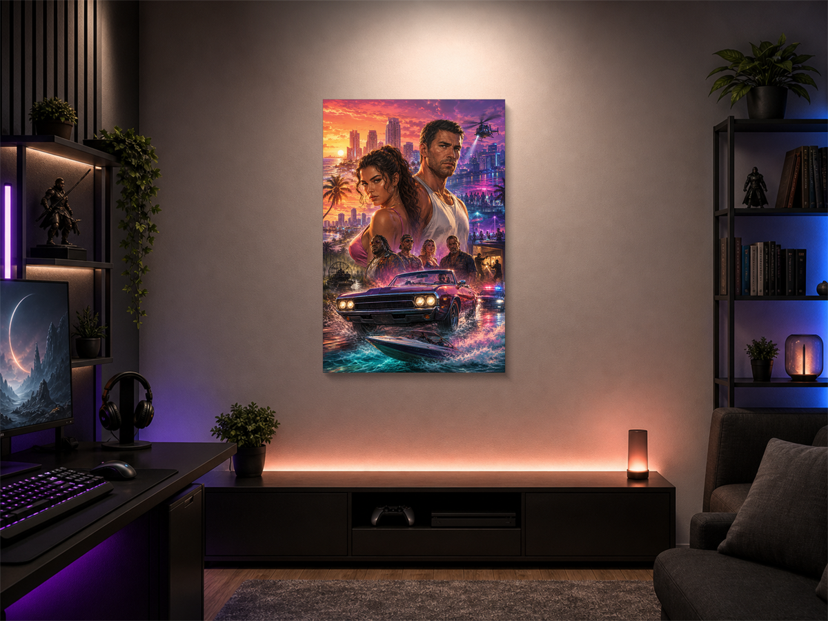 GTA VI Inspired Canvas Poster 06