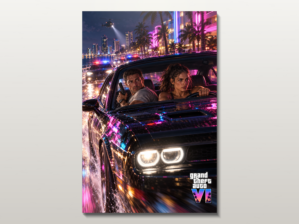 GTA VI Inspired Canvas Poster 08