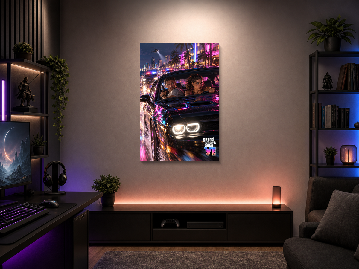 GTA VI Inspired Canvas Poster 08