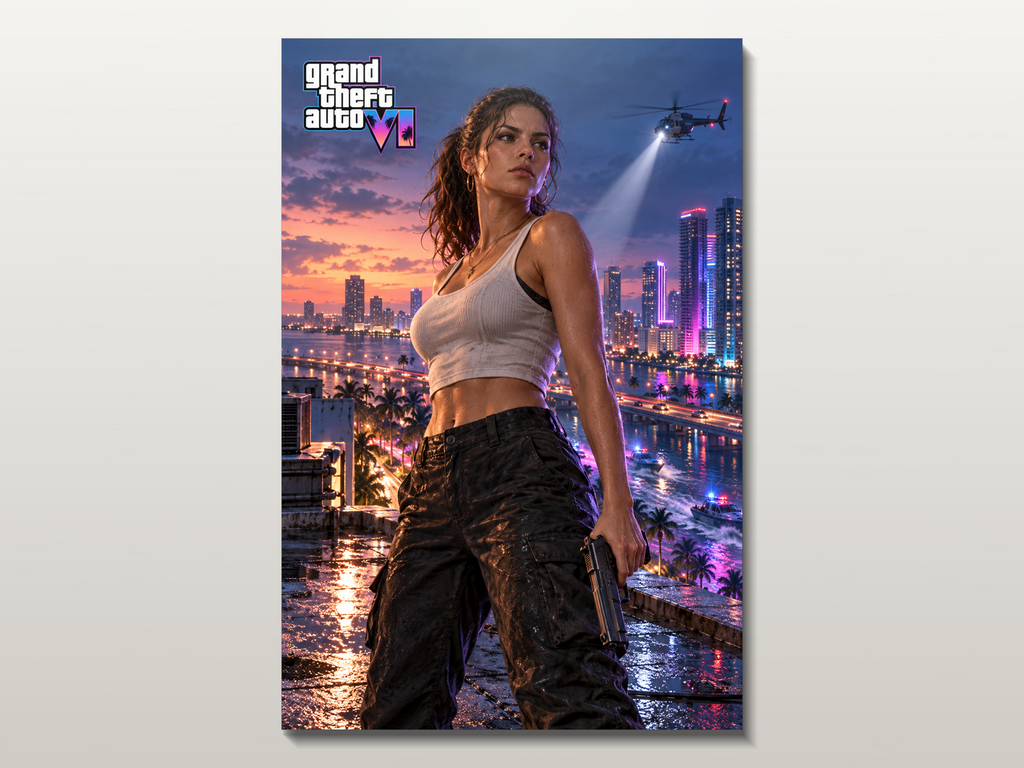 GTA VI Inspired Canvas Poster 09