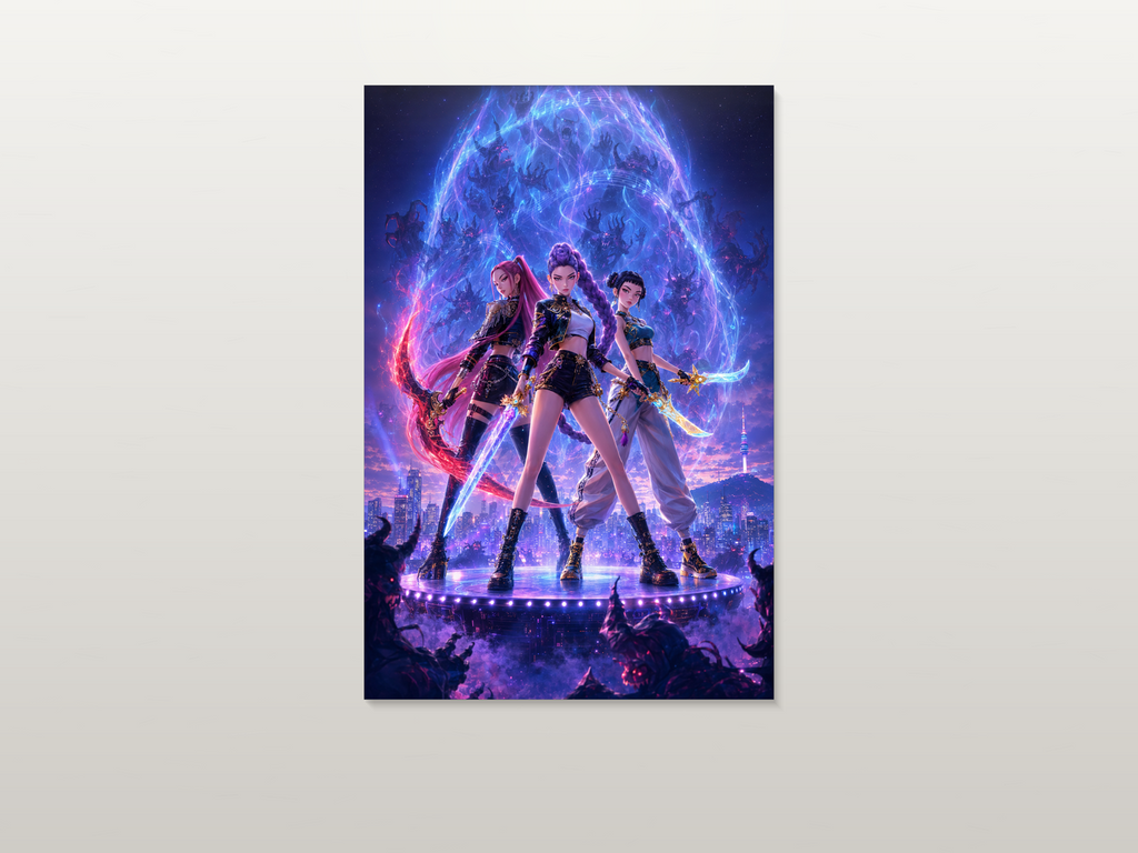 K-Pop Warriors inspired canvas poster artwork 01