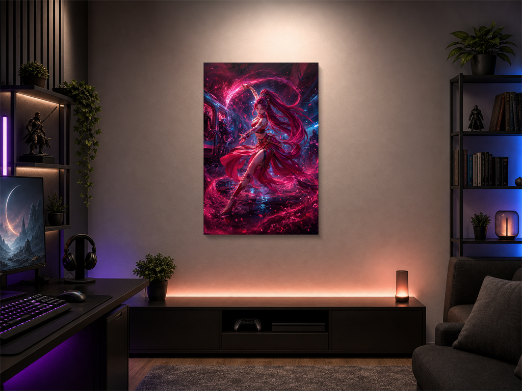 K-Pop Warriors inspired canvas poster room mockup 03