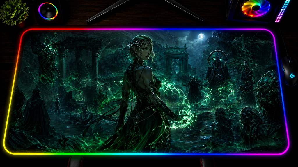 Hades 2 Inspired XXL Gaming Mouse Pad 01 LED
