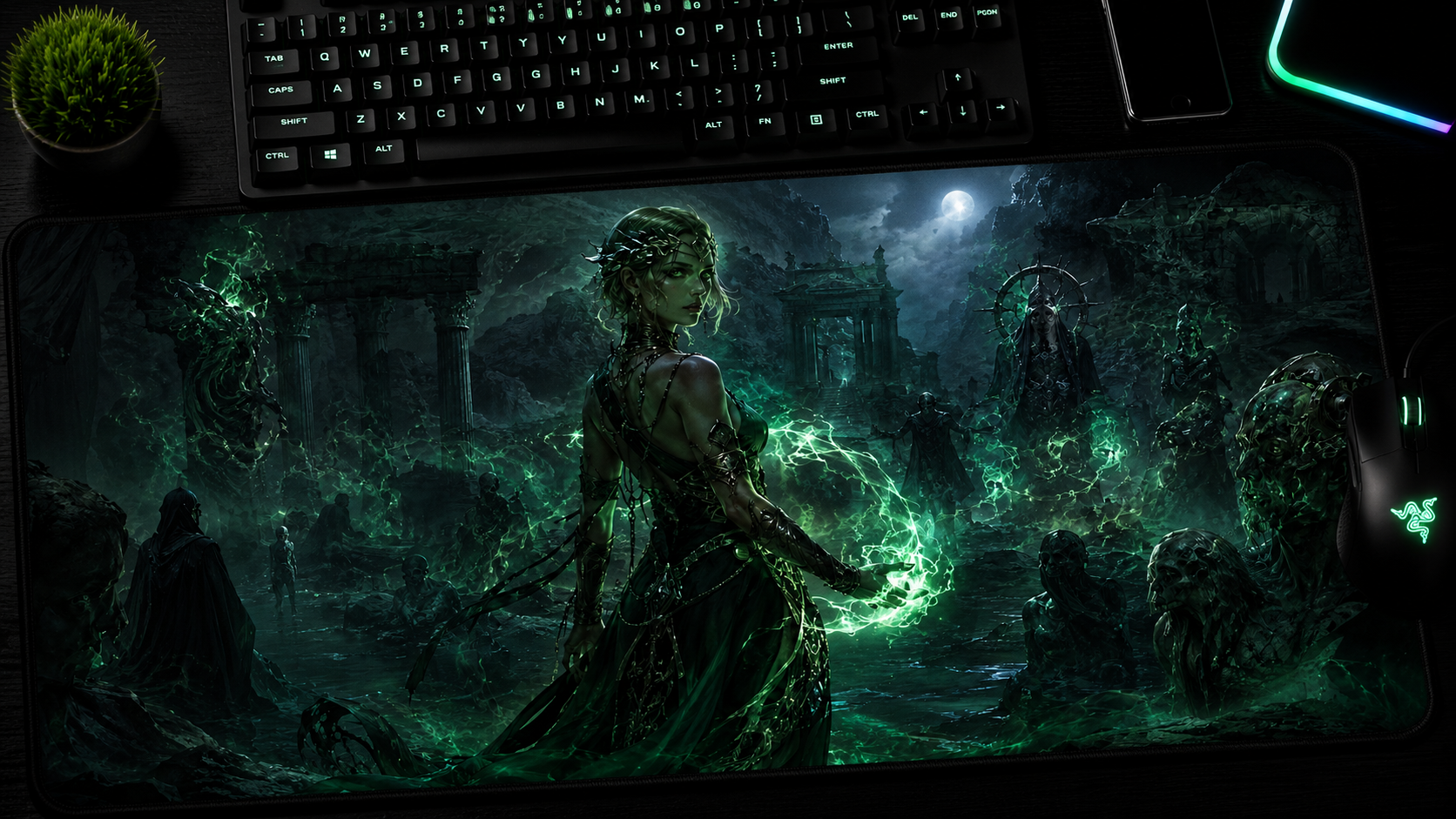 Hades 2 Inspired XXL Gaming Mouse Pad 01 Non-LED