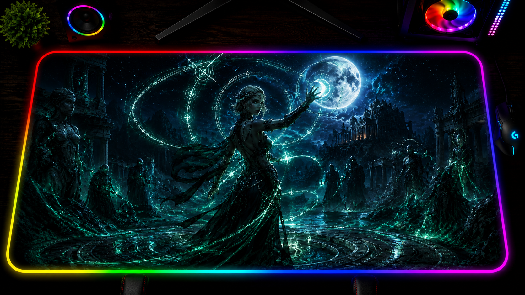Hades 2 Inspired XXL Gaming Mouse Pad 02 LED