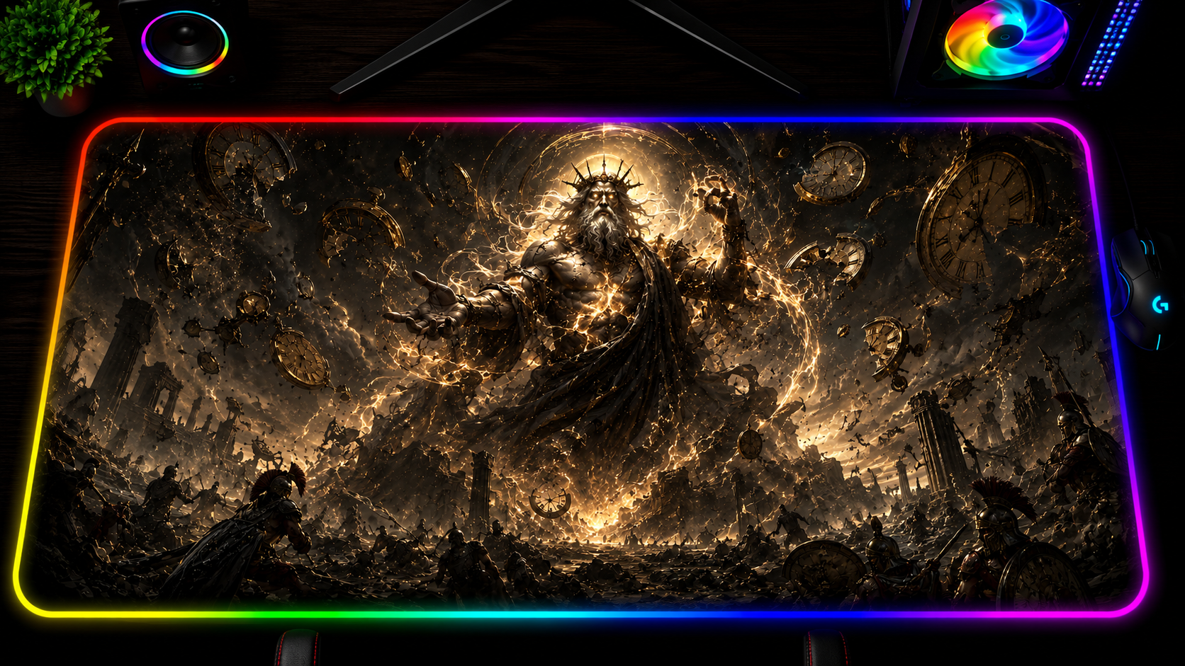 Hades 2 Inspired XXL Gaming Mouse Pad 04 LED