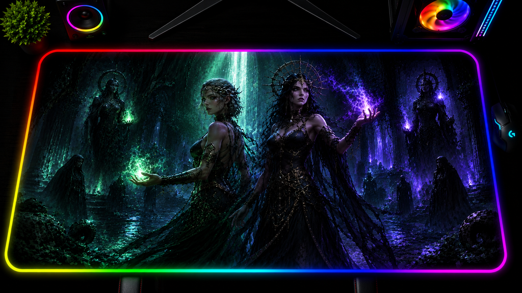 Hades 2 Inspired XXL Gaming Mouse Pad 05 LED