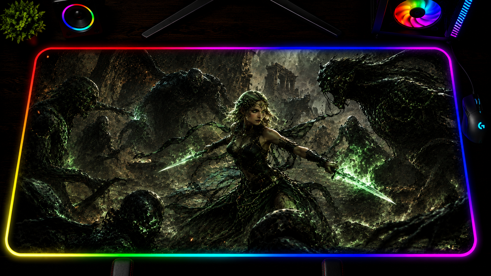 Hades 2 Inspired XXL Gaming Mouse Pad 06 LED