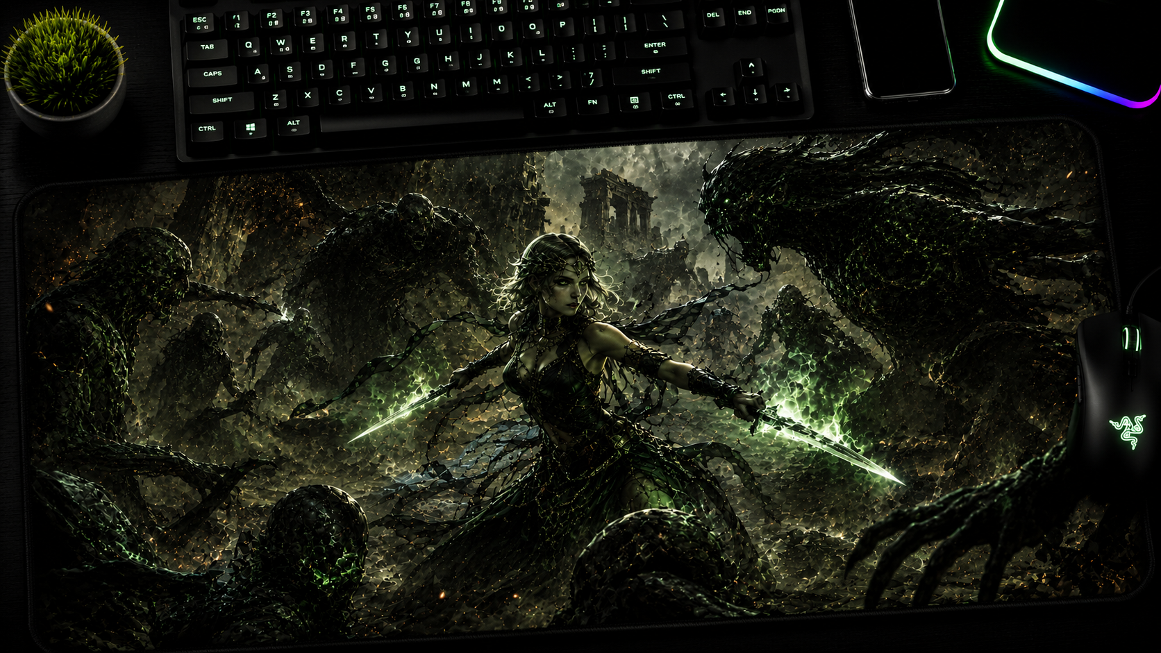 Hades 2 Inspired XXL Gaming Mouse Pad 06 Non-LED