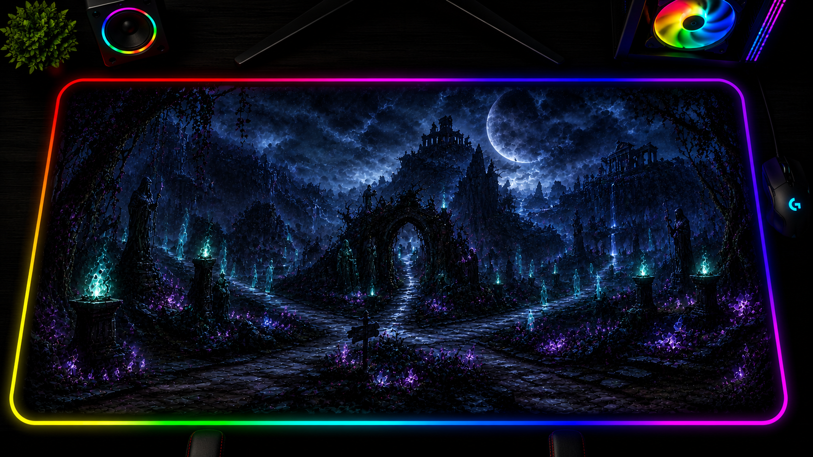 Hades 2 Inspired XXL Gaming Mouse Pad 08 LED